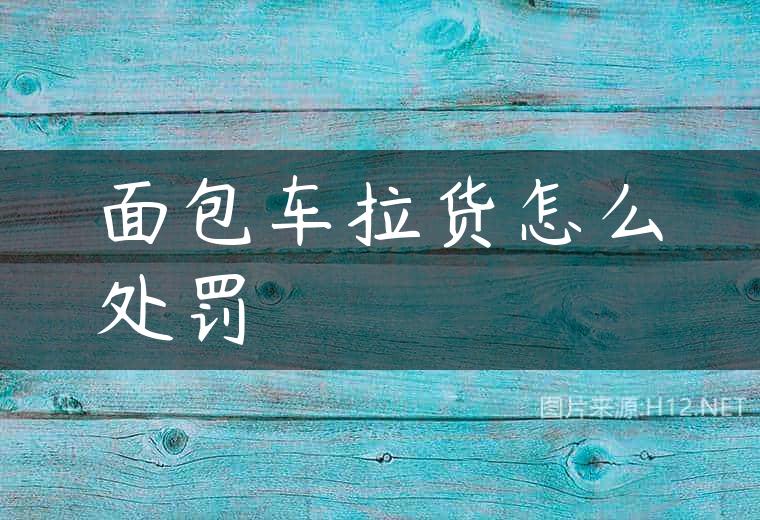 面包车拉货怎么处罚