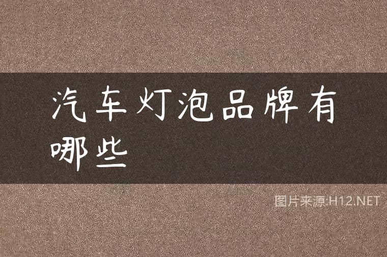 汽车灯泡品牌有哪些
