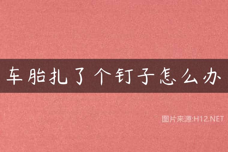 车胎扎了个钉子怎么办