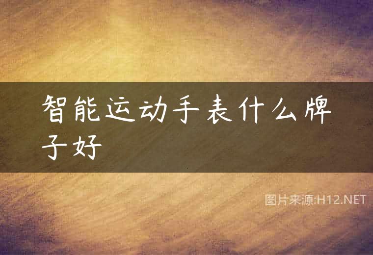 智能运动手表什么牌子好