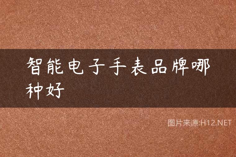 智能电子手表品牌哪种好