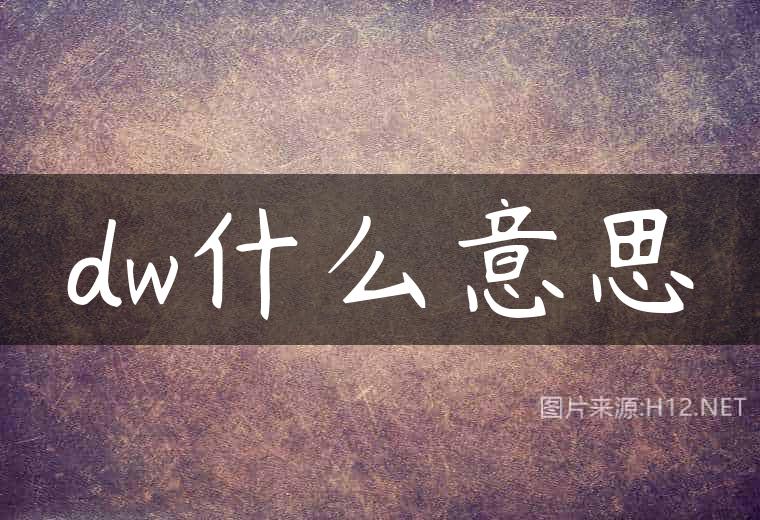 dw什么意思