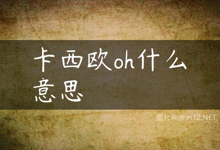 卡西欧oh什么意思