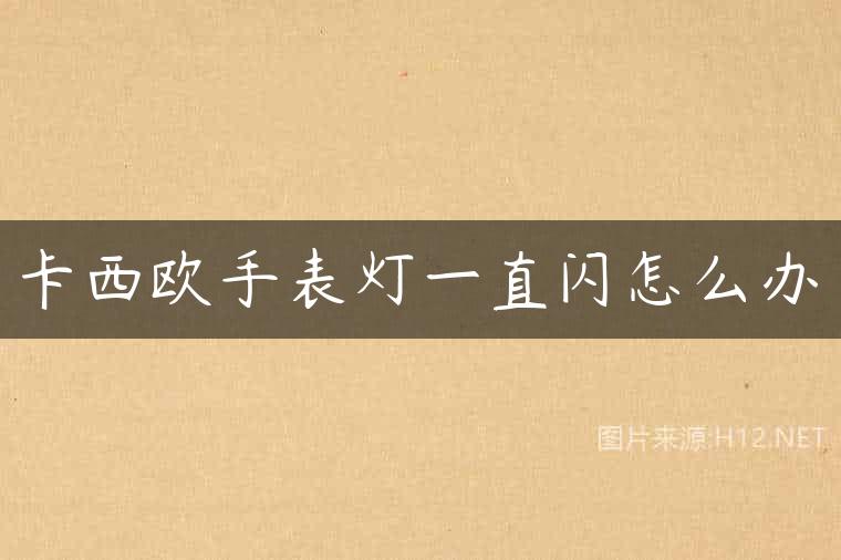 卡西欧手表灯一直闪怎么办