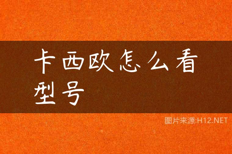 卡西欧怎么看型号