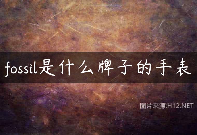 fossil是什么牌子的手表