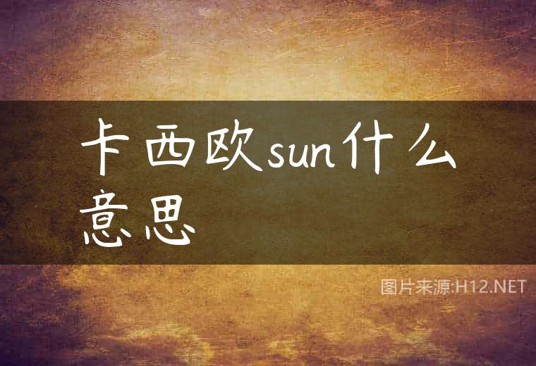 卡西欧sun什么意思
