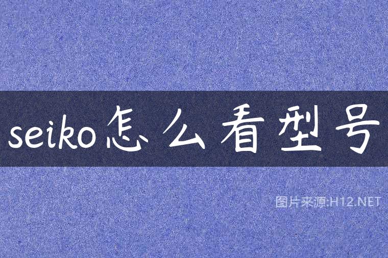 seiko怎么看型号