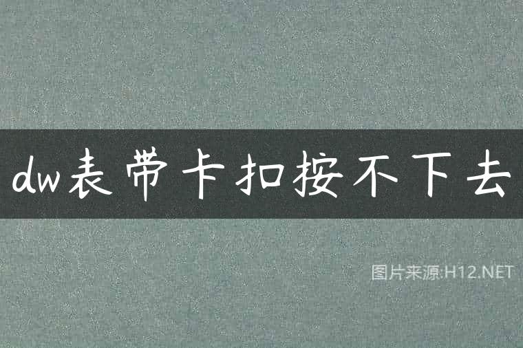 dw表带卡扣按不下去