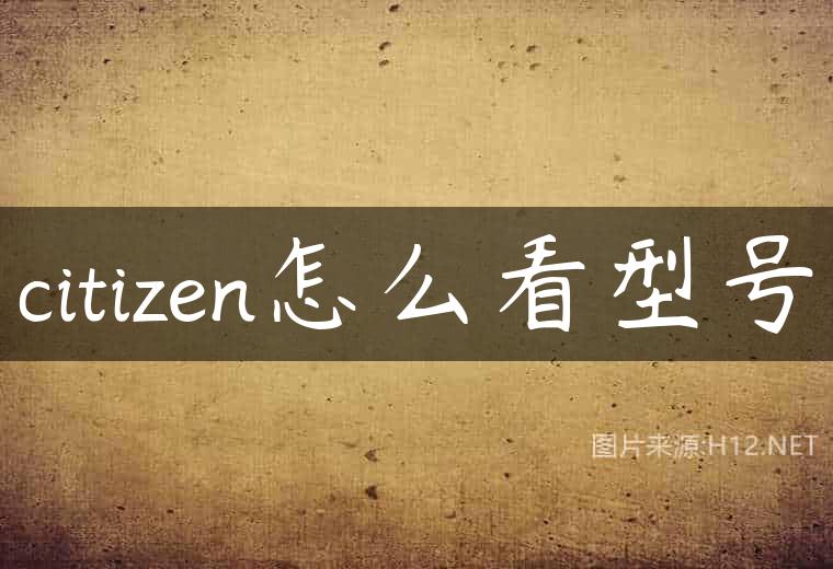 citizen怎么看型号