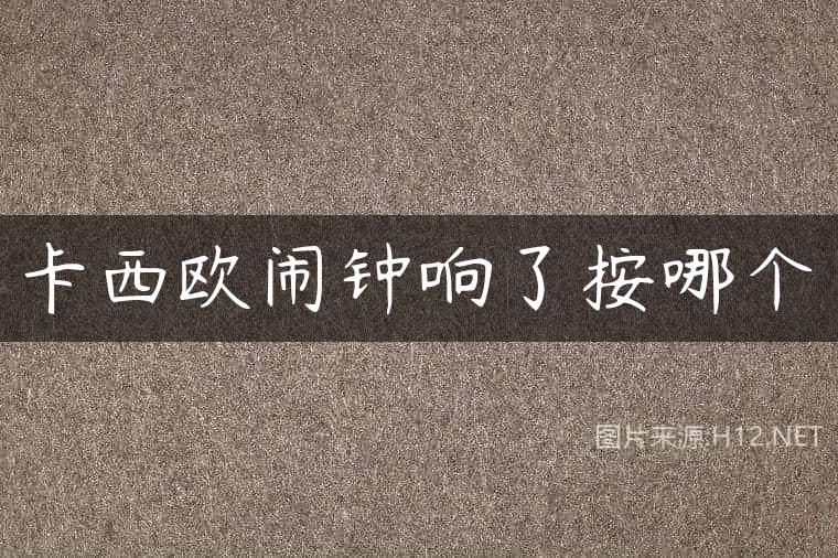 卡西欧闹钟响了按哪个
