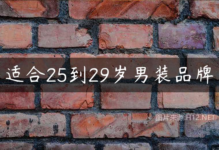 适合25到29岁男装品牌