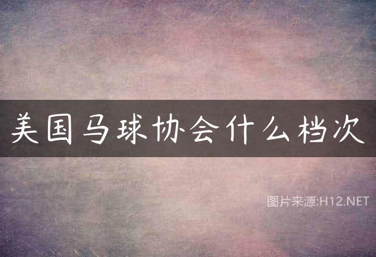 美国马球协会什么档次