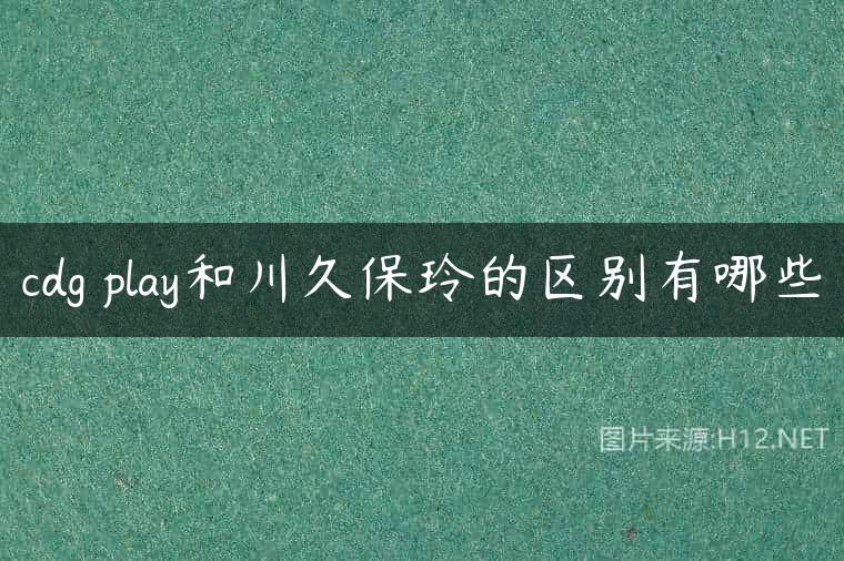 cdg play和川久保玲的区别有哪些