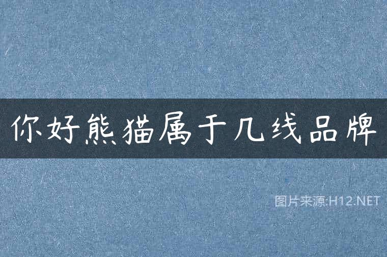 你好熊猫属于几线品牌