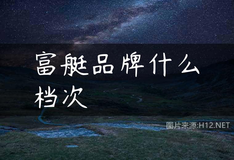 富艇品牌什么档次