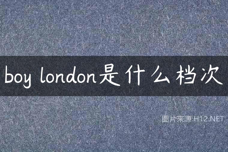 boy london是什么档次