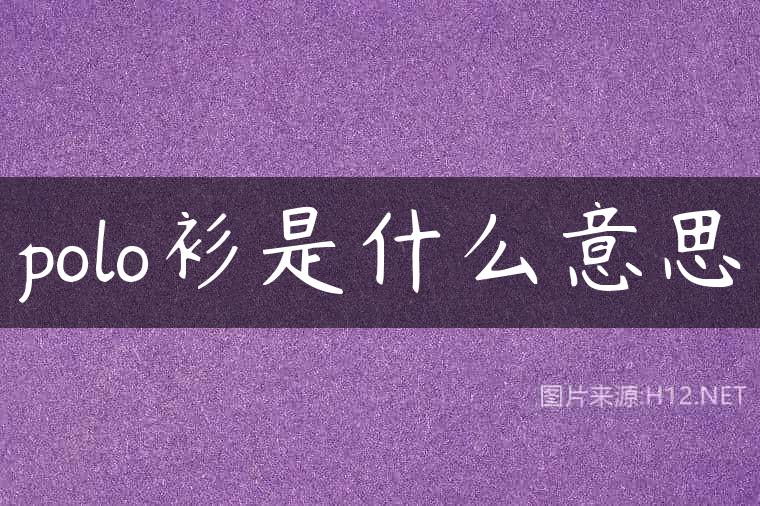 polo衫是什么意思