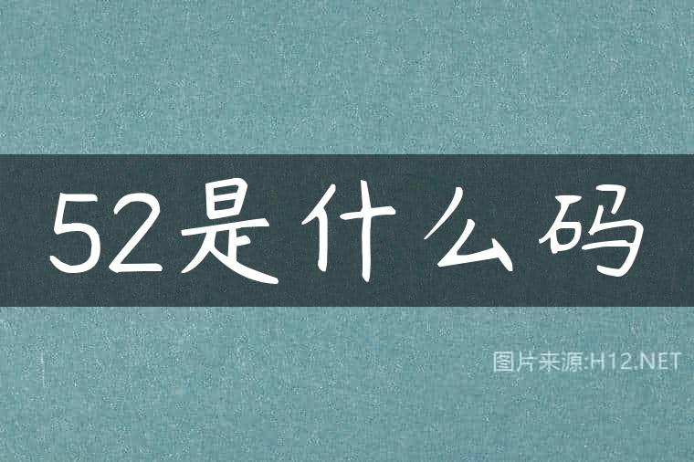 52是什么码