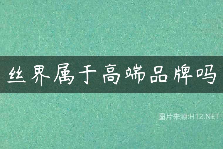 丝界属于高端品牌吗