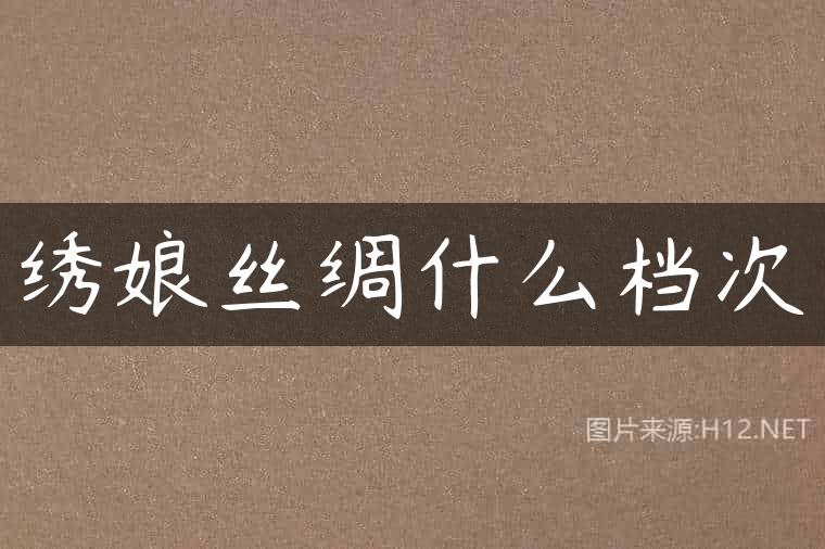绣娘丝绸什么档次