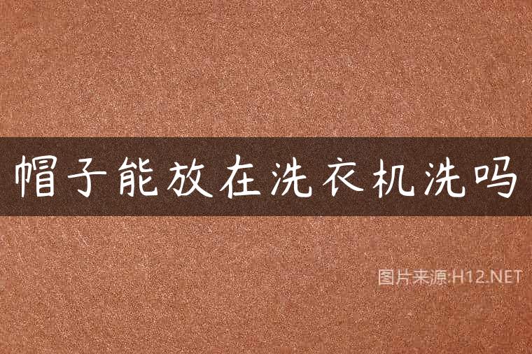 帽子能放在洗衣机洗吗