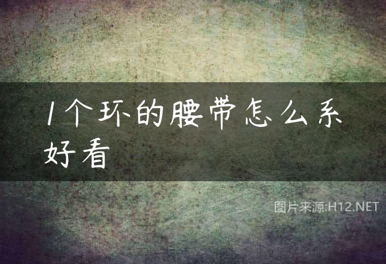 1个环的腰带怎么系好看