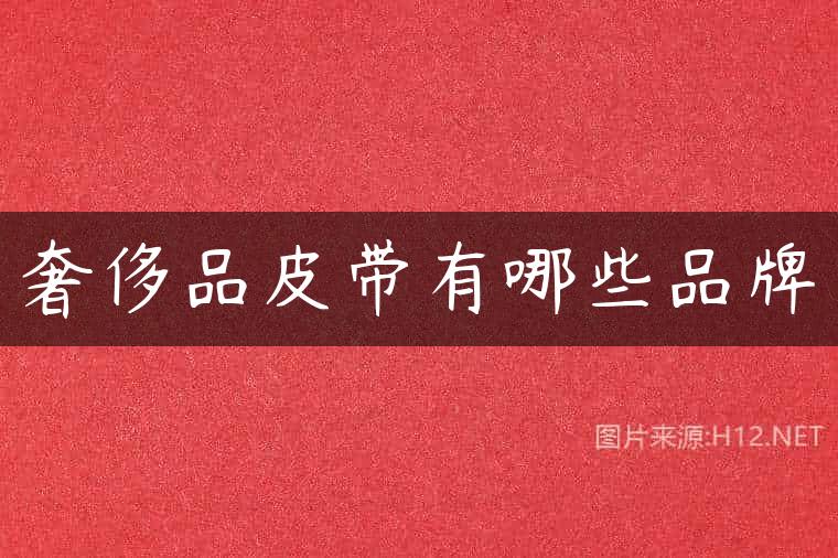 奢侈品皮带有哪些品牌