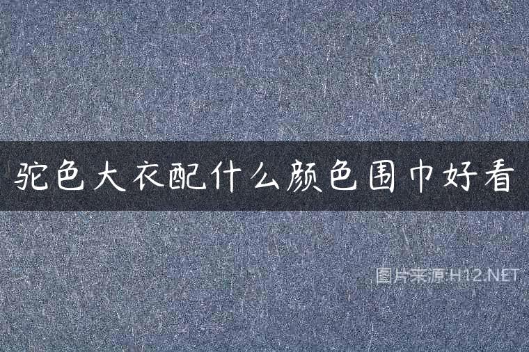 驼色大衣配什么颜色围巾好看