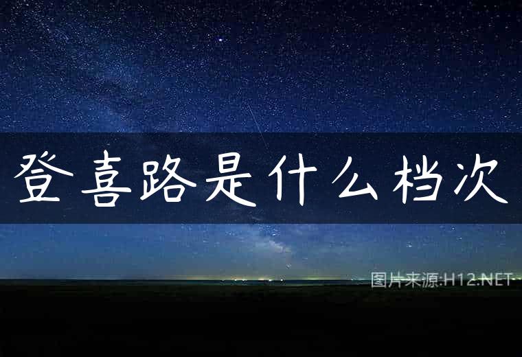 登喜路是什么档次