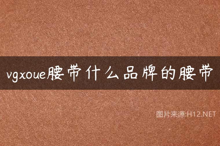 vgxoue腰带什么品牌的腰带
