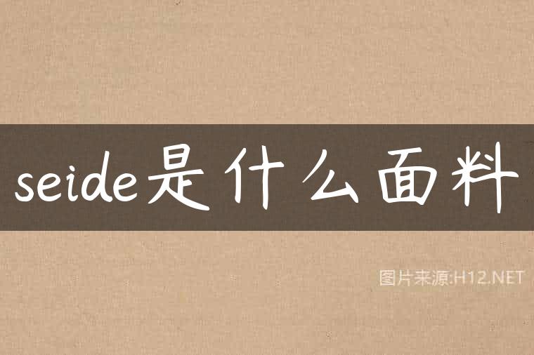 seide是什么面料