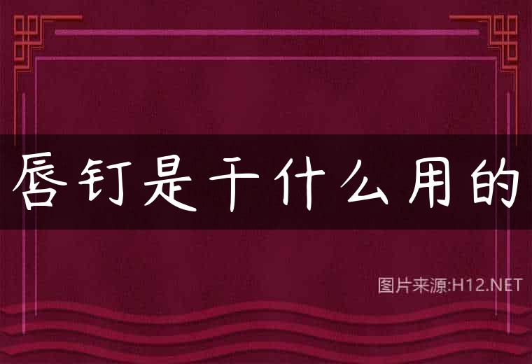 唇钉是干什么用的