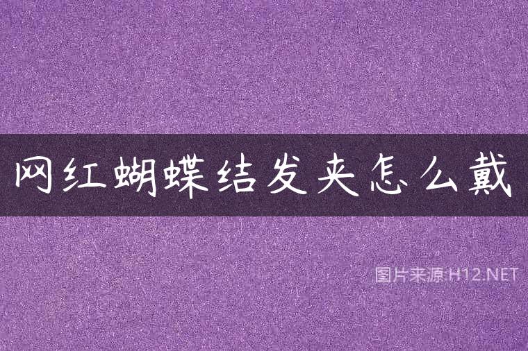 网红蝴蝶结发夹怎么戴