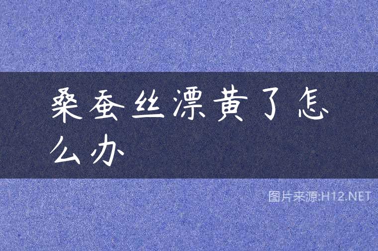桑蚕丝漂黄了怎么办