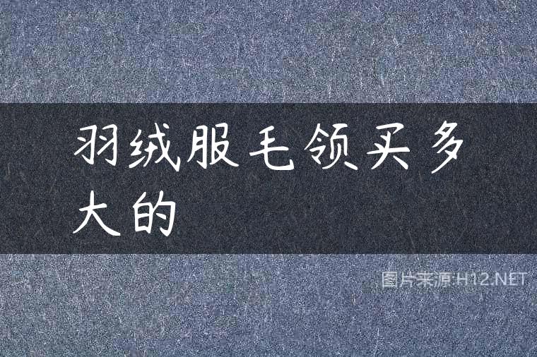 羽绒服毛领买多大的
