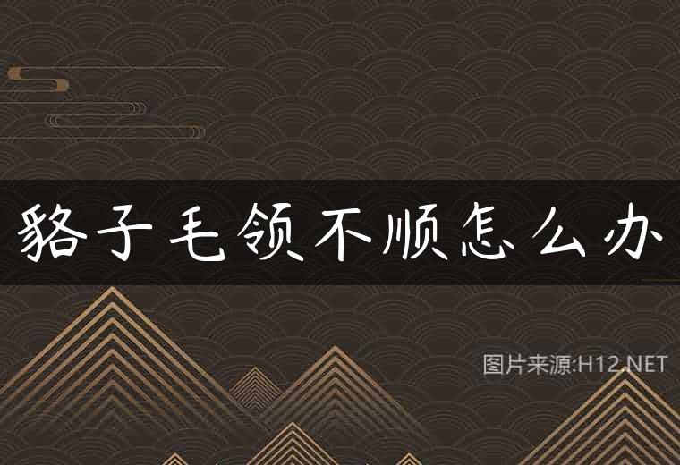 貉子毛领不顺怎么办