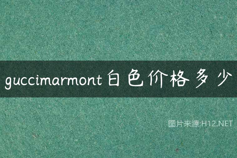 guccimarmont白色价格多少
