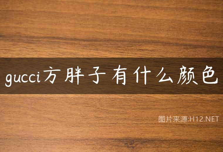 gucci方胖子有什么颜色