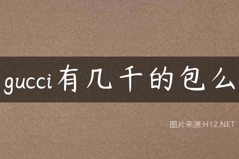 gucci有几千的包么