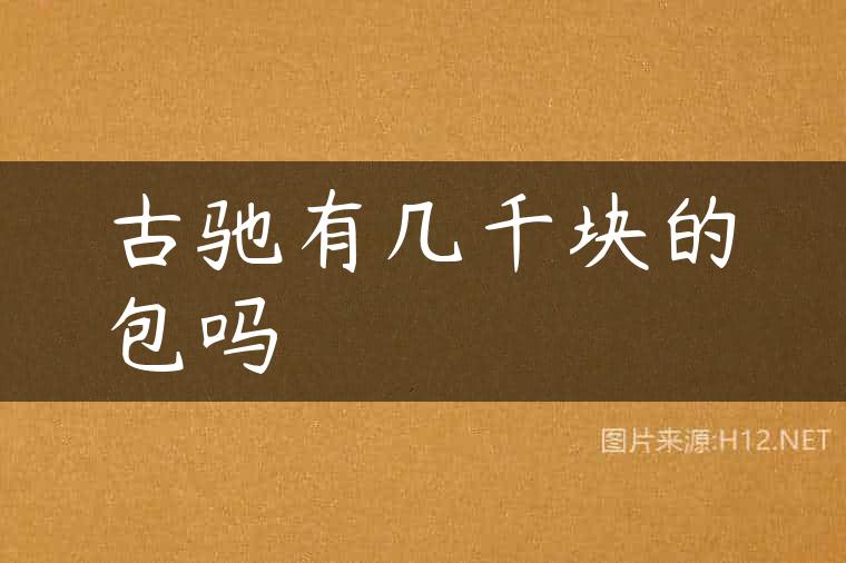 古驰有几千块的包吗