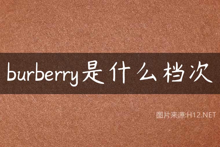burberry是什么档次