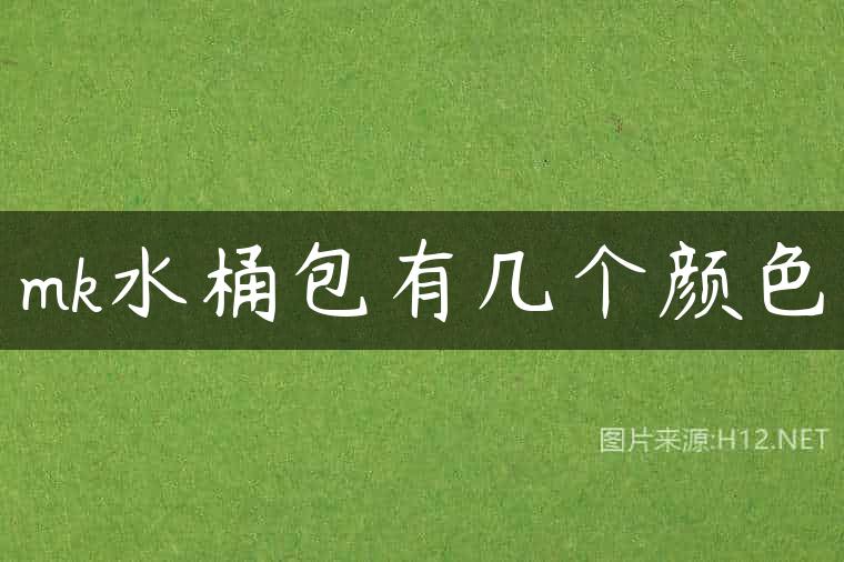 mk水桶包有几个颜色