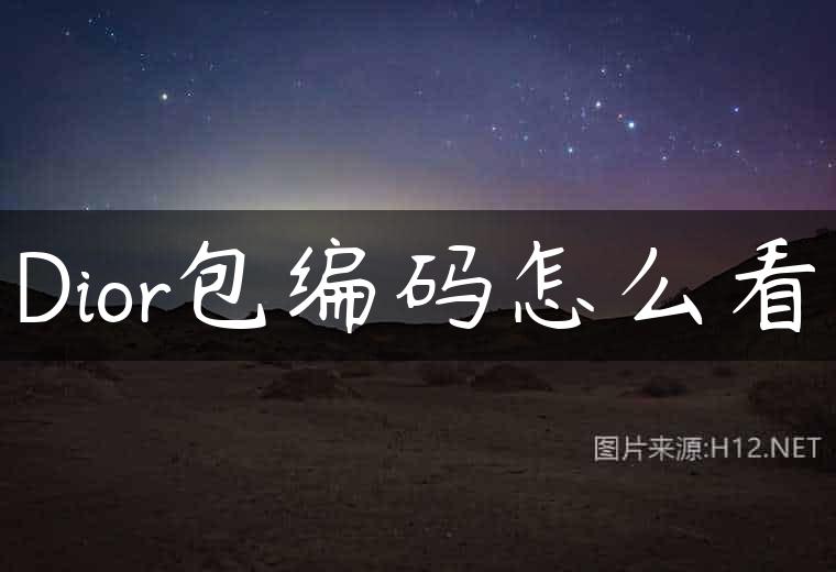 Dior包编码怎么看