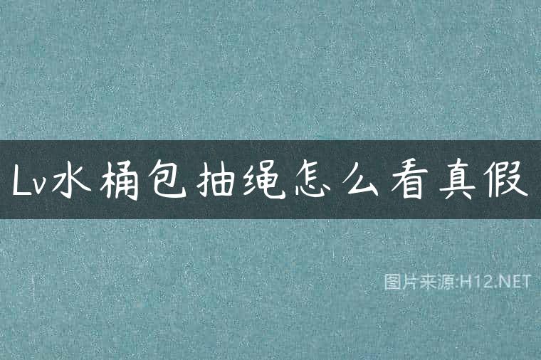 Lv水桶包抽绳怎么看真假