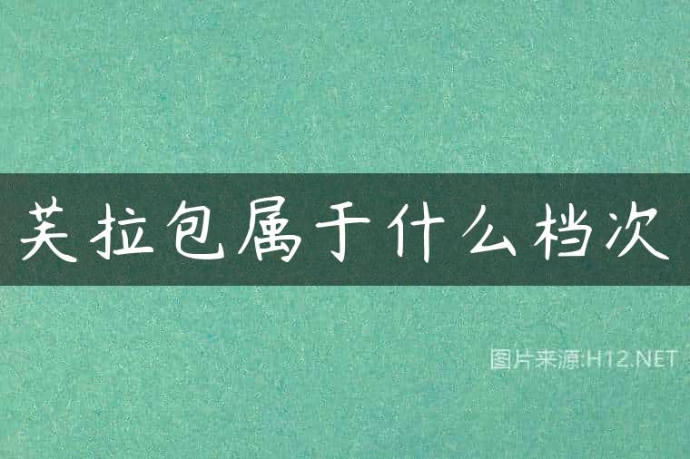 芙拉包属于什么档次