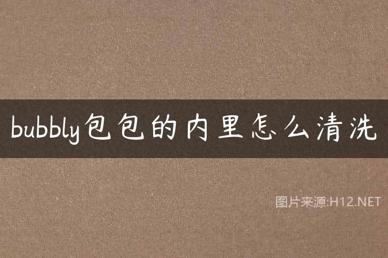 bubbly包包的内里怎么清洗