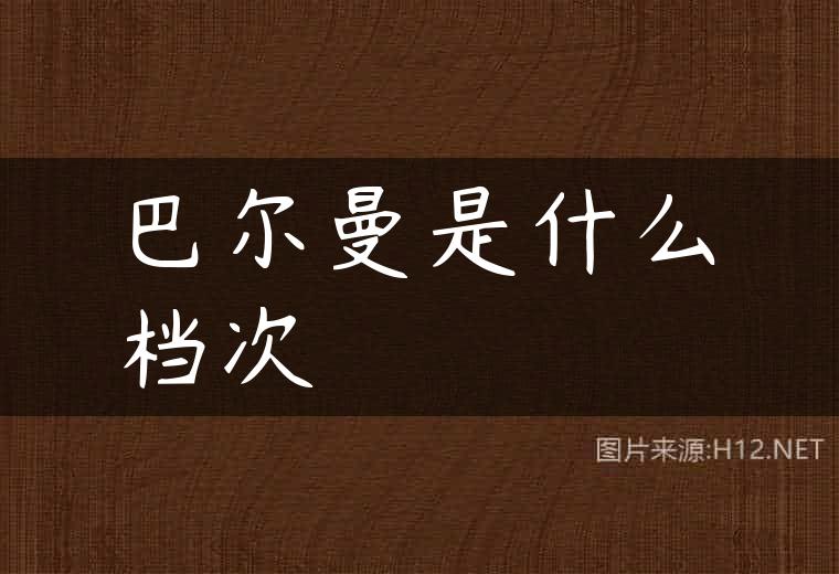 巴尔曼是什么档次