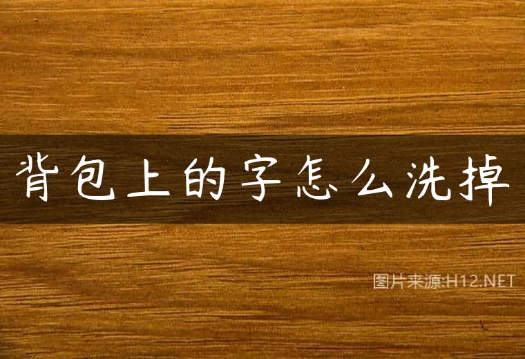背包上的字怎么洗掉