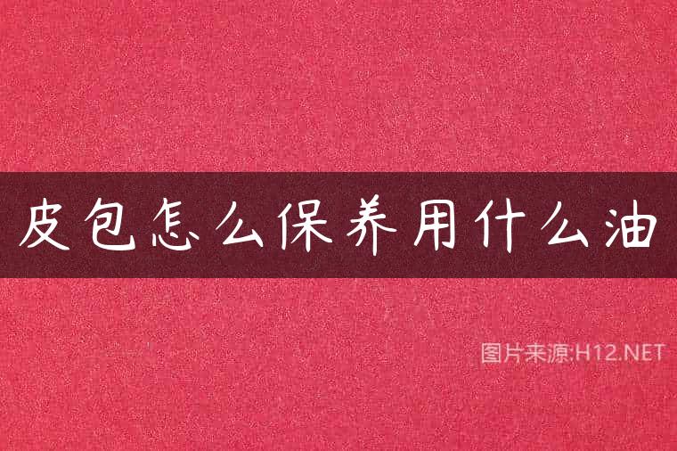 皮包怎么保养用什么油